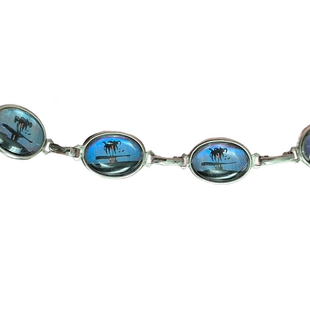 Vintage Art Deco Morpho Butterfly Wing Bracelet